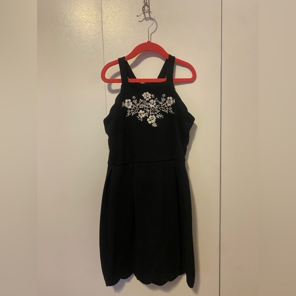 Janie and Jack Embroidered Little Black Dress, Size 10
